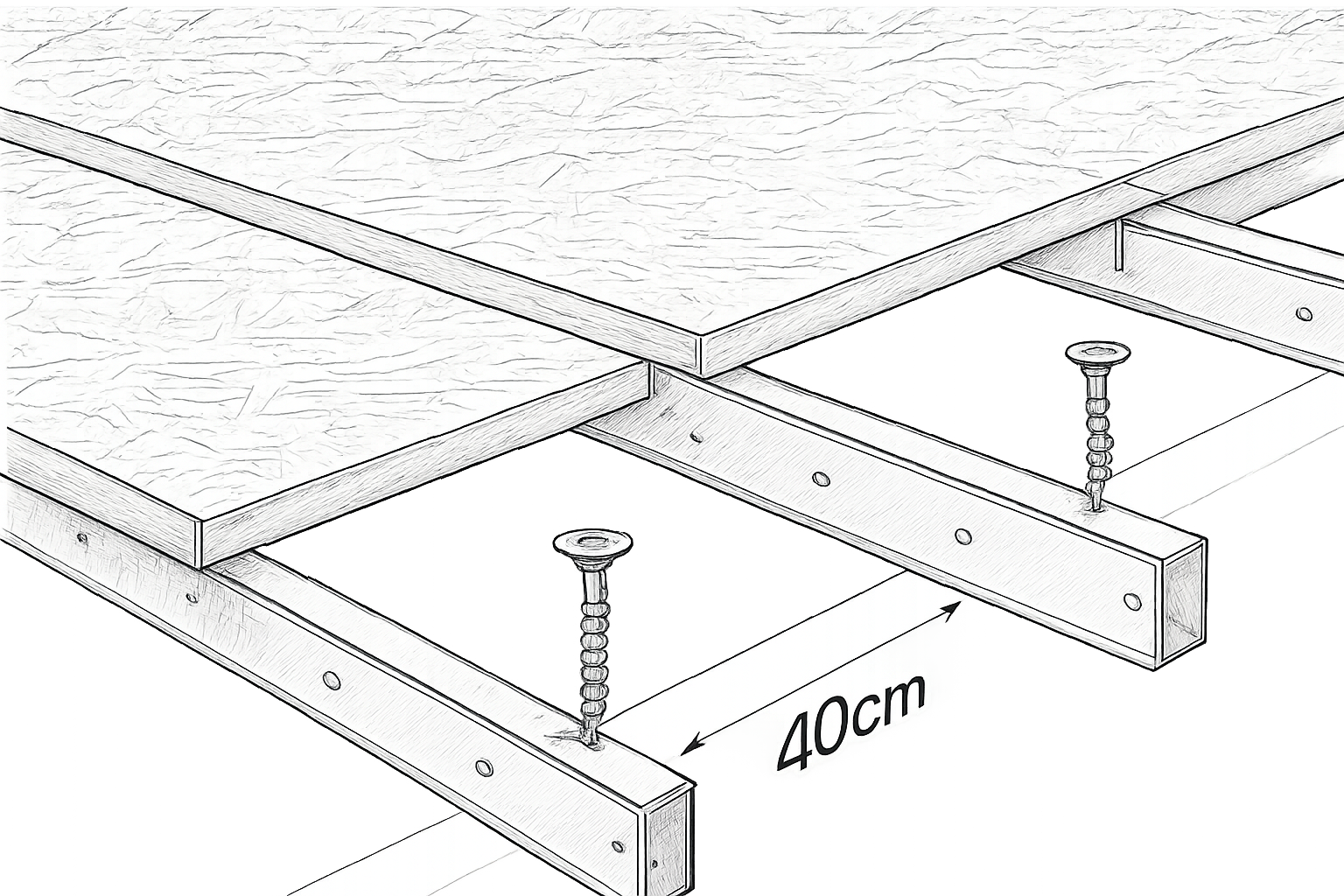 plafond osb sur rail placo